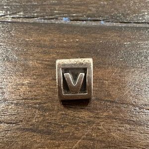 Letter V Pandora Charm